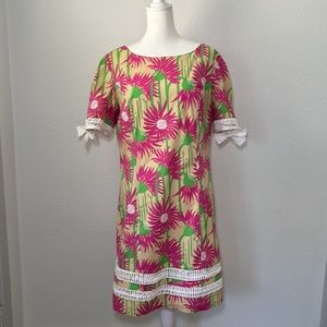 Lilly Pulitzer Dasha Fiesta Floral Shift Dress Womens 10